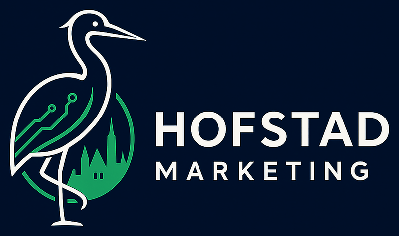 Hofstad Marketing, ooievaar met de Haagse skyline